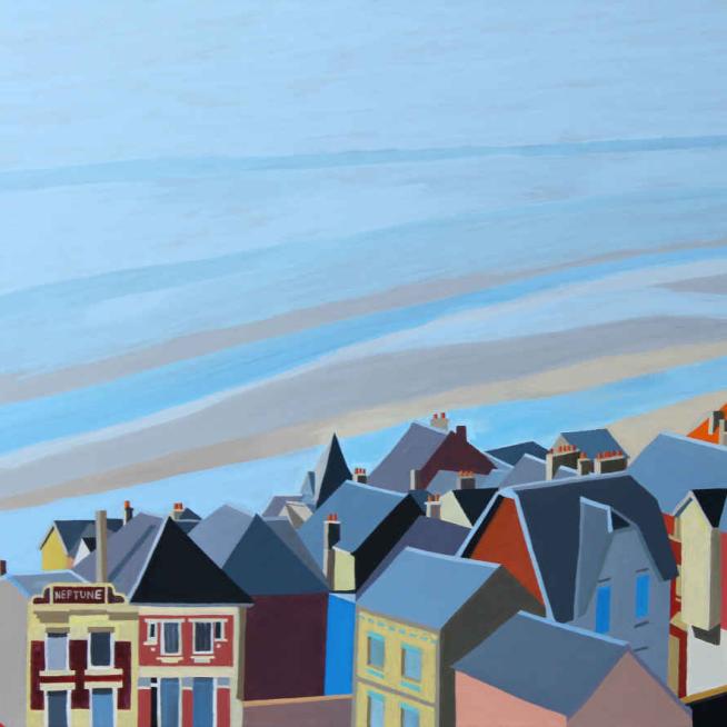 Vaste ciel au-dessus des maisons