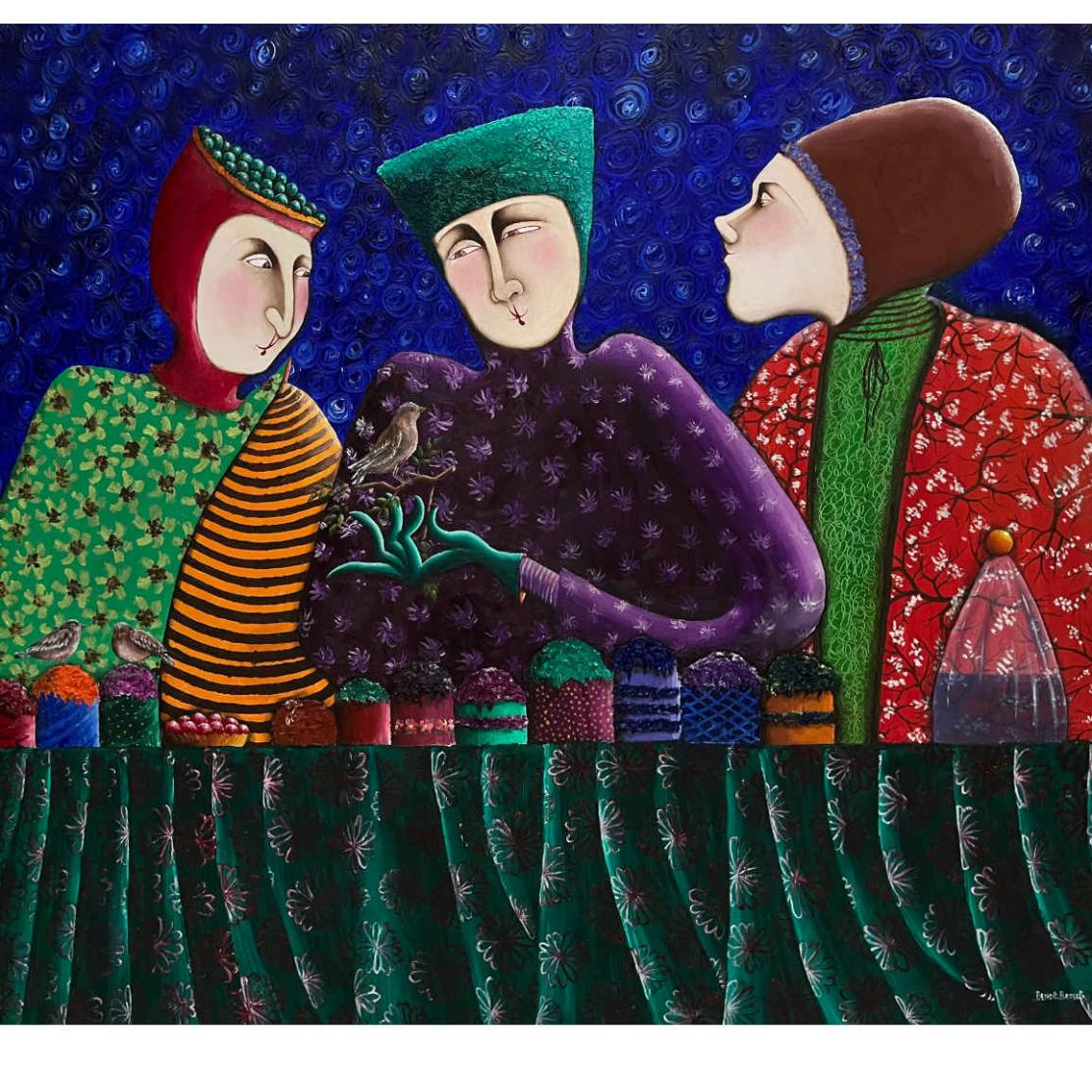 Trois petits oiseaux et la belle table 