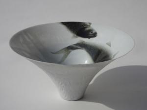 Bambou blanc et poissons noirs 3 