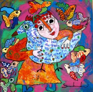 La poule et l'enfant