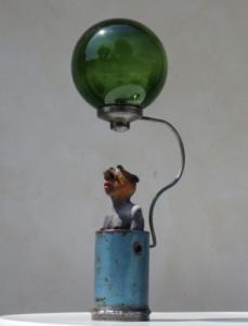 Montgolfiere verre bleue